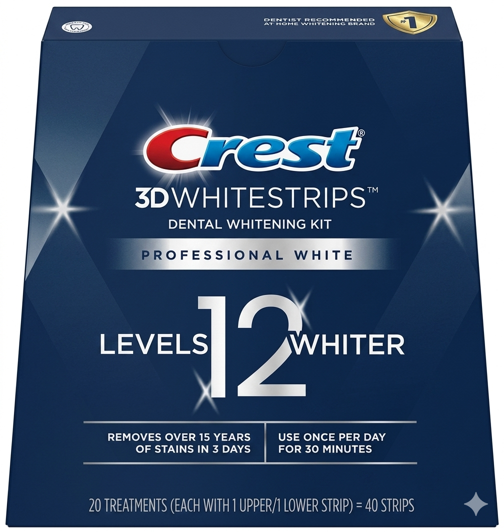 Bandes de blanchiment Crest 3D White Level 12 Professional White