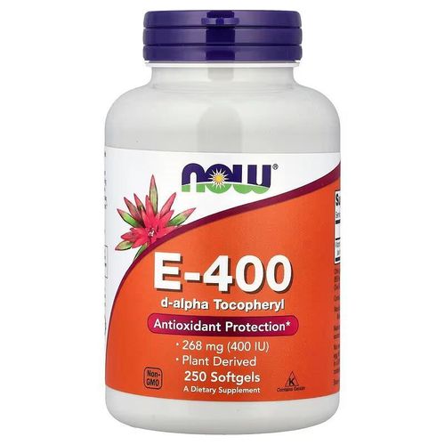 Now Foods Vitamine E-400 Tocophérols Mixtes & Sélénium